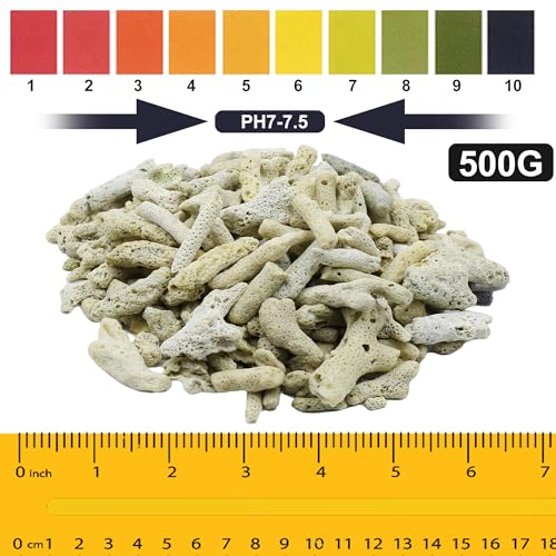Image of Crushed Coral for Aquarium with Filter Media Bags, Crushed Coral for Freshwater Aquarium Reusable Coral Filter for Fish Tank