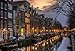 OKJK Mini Rompecabezas para Adultos 1000 Piezas Amsterdam Night View Papel Jigsaw Toy Juego para Adultos Puzzle Romántico Navidad Regalo de cumpleaños 38x26cm