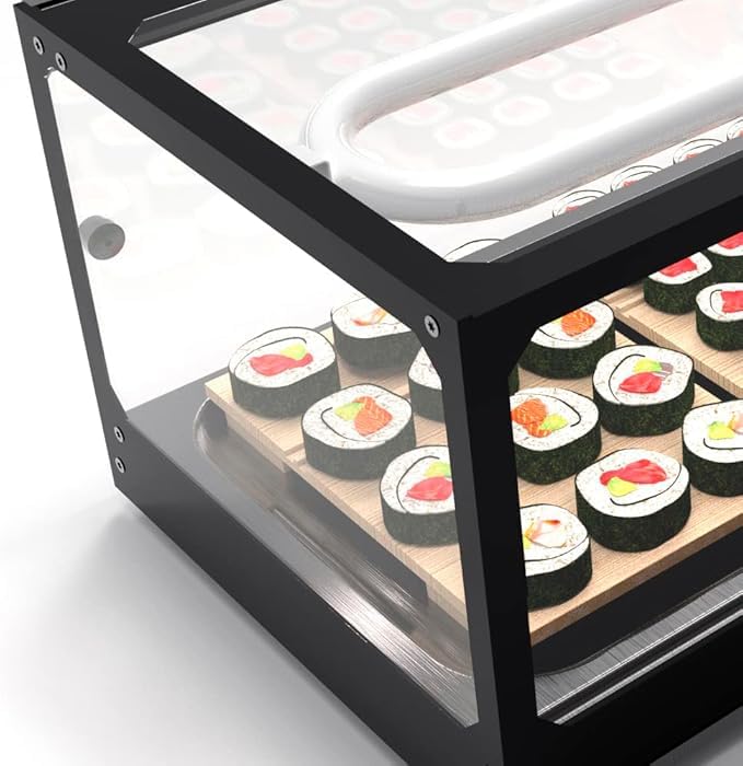MBH - Vetrina refrigerata per SUSHI Bar Ristorante Espositore di sushi professionale con vetro dritto per ospitalità.