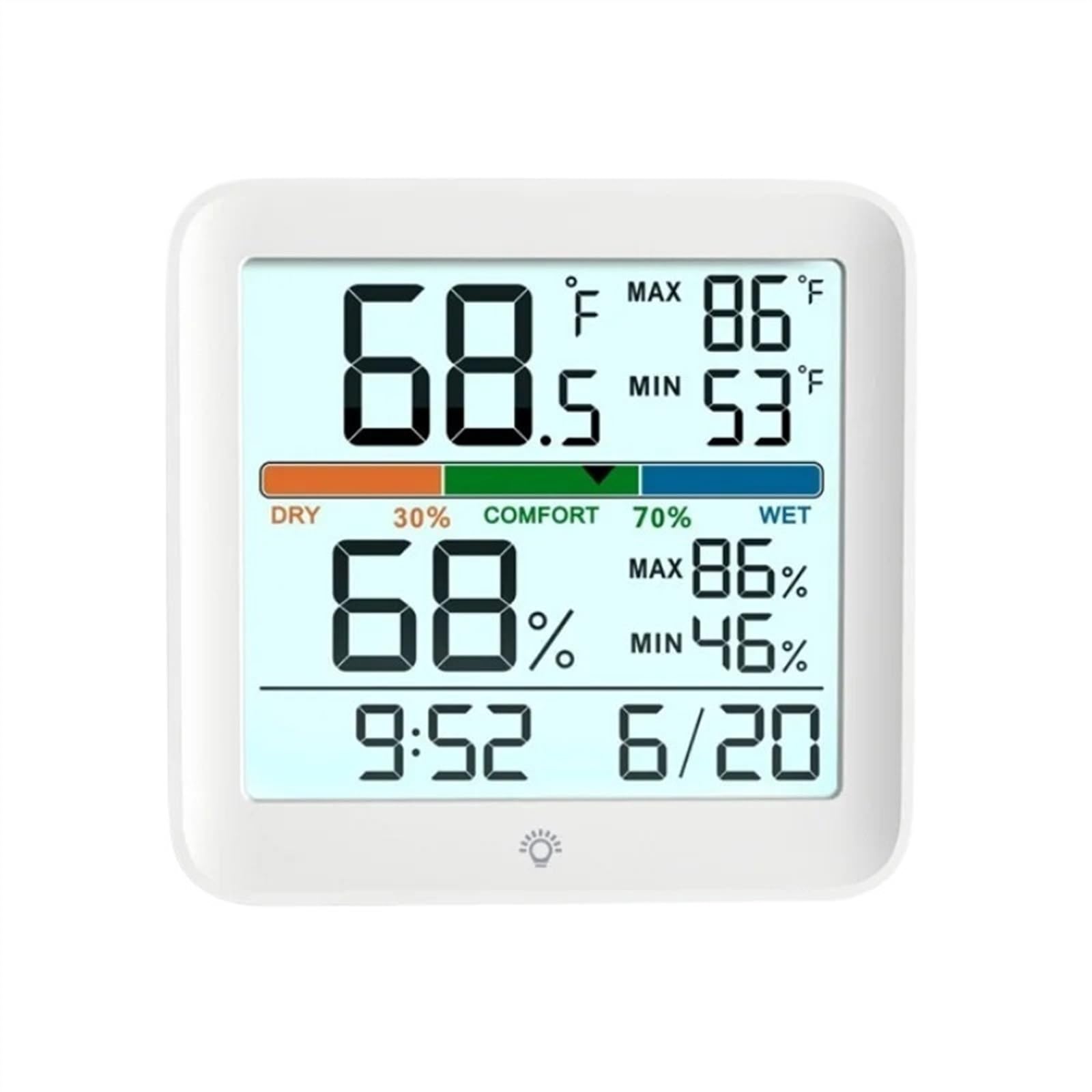 Termómetro Digital LCD for Interiores, higrómetro, medidor de Temperatura y Humedad, Sensor for el hogar