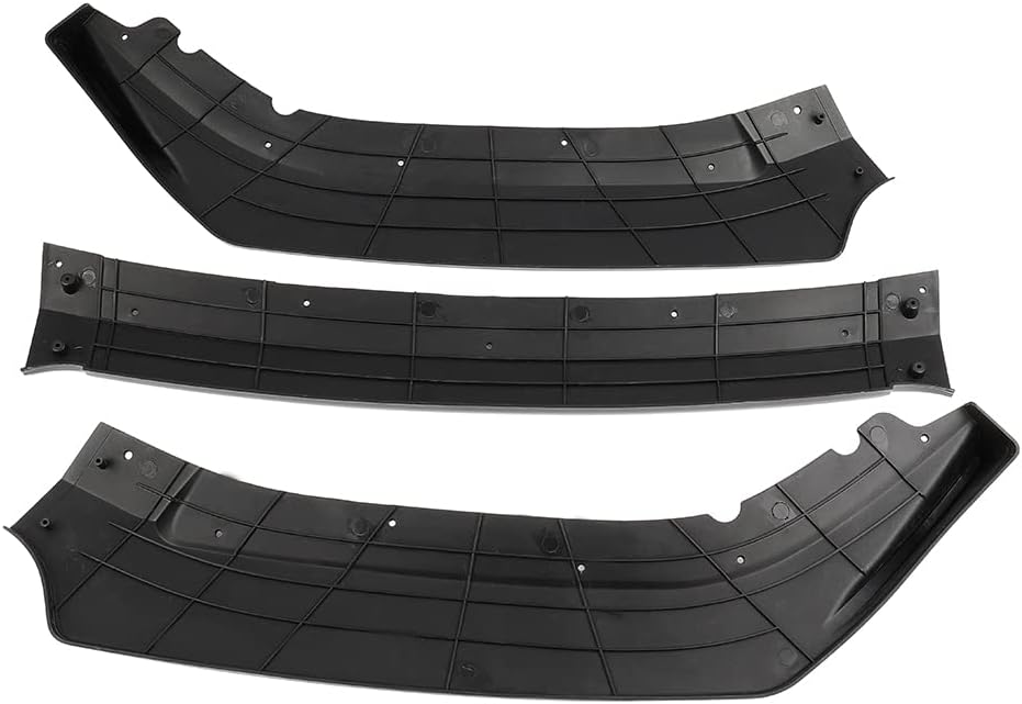 3Pcs Front Bumper Lip for Honda for Civic 1.5L/2.0L 2016-2021, Front/Lower, ABS/Glossy Black Air Dam Deflector