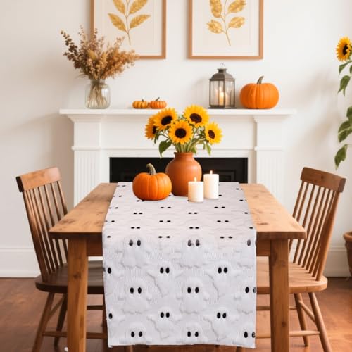 Halloween Ghost Table Runner, White, 183 x 35 cm - Image 3