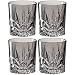 Produktbild Leonardo Capri Trink-Gläser 4er Set grau, spülmaschinenfeste Saft-Gläser mit Relief Facetten-Schliff, bunte Wasser-Gläser, Glas-Becher, 220 ml, 022358