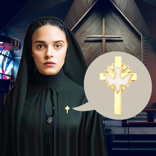 Holy Spirit Pin Cross with White Holy Dove Inspirational Lapel Pin Catholic Holy Spirit Pins Bulk2