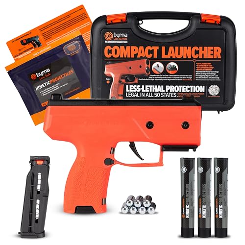 Byrna CL [Compact Launcher] Kinetic Launcher Ultimate Bundle – Non Lethal Kinetic Projectile Launcher, Home & Personal Defense