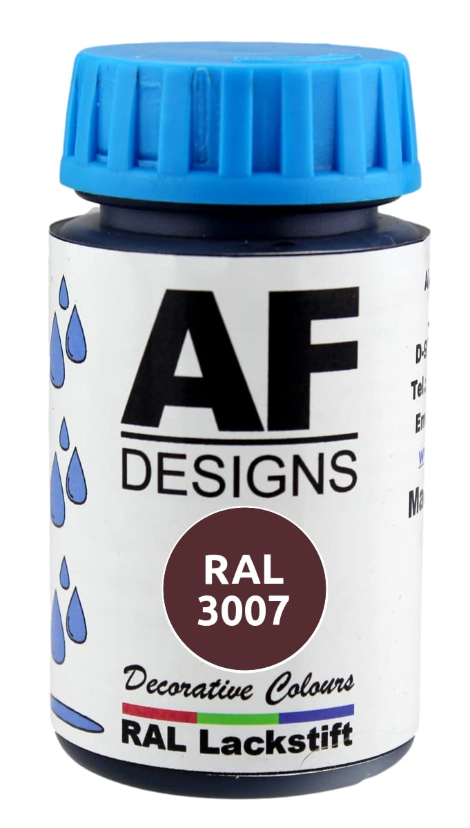 TRISTARcolor Lackstift RAL 3007 Schwarzrot Glänzend, 50 Ml, Schnelltrocknend – Für Hobby, Modellbau & Basteln