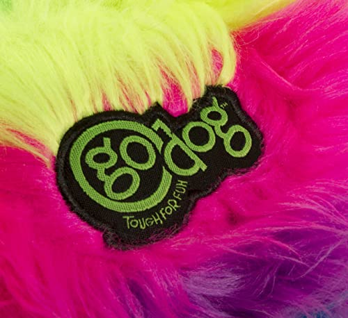 goDog Furballz Squeaky Plush Ball Dog Toy, Chew Guard Technology - Rainbow, Large - Image 5
