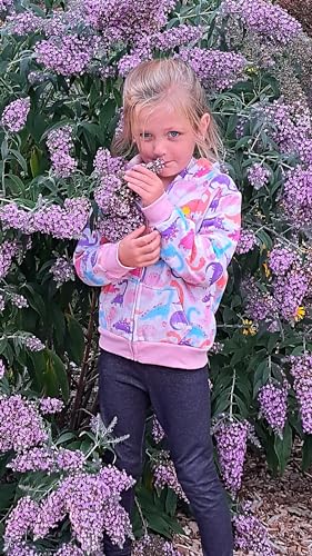 Popshion Toddler Girls Fleece Jackets Cotton Unicorn Hoodie Sweatshirt Fall Winter Zipper Coat Warm Hooded Sweater 2t-7t4