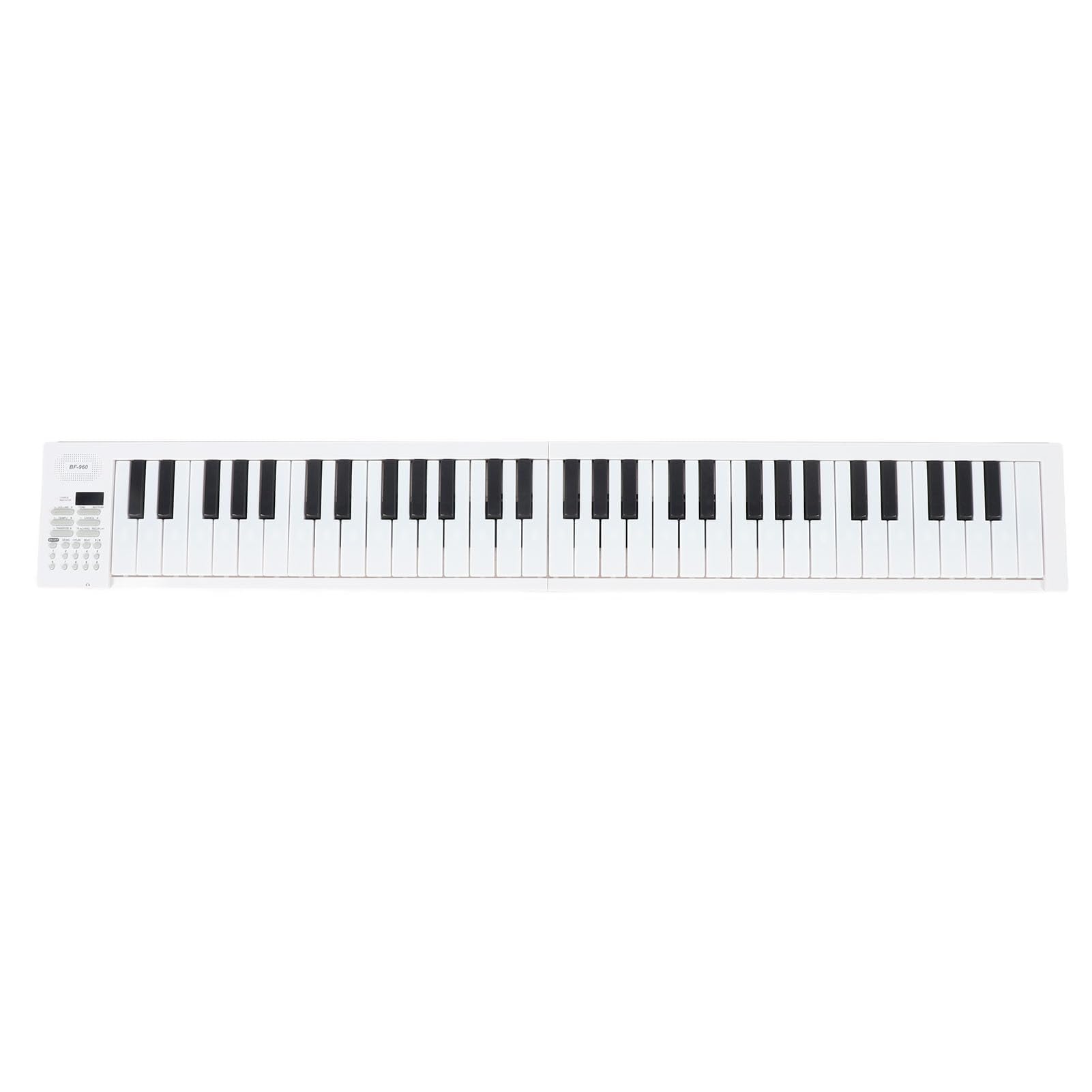 Pianoforte Pieghevole a 61 Tasti, Tastiera Elettrica con Tasti di Dimensioni Standard, Funzione di Registrazione, Tastiera per Pianoforte Digitale per Principianti