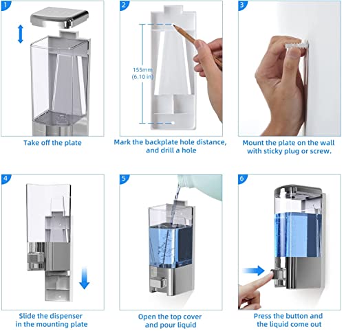 BATH-GURU-ABS-Heavy-Duty-Wall-Mounted-Soap-Shampoo-Conditioner-Handwash-Gel-Liquid-Soap-Sanitizer-Dispenser-for-Bathroom-Basin-Kitchen-Sinks-and-Industrial-Use-500-Ml-Chrome-Plated-Plastic BATH GURU ABS Heavy Duty Wall Mounted Soap Shampoo Conditioner Handwash Gel Liquid Soap Sanitizer Dispenser for Bathroom Basin Kitchen Sinks and Industrial Use (500 Ml, Chrome Plated), Plastic