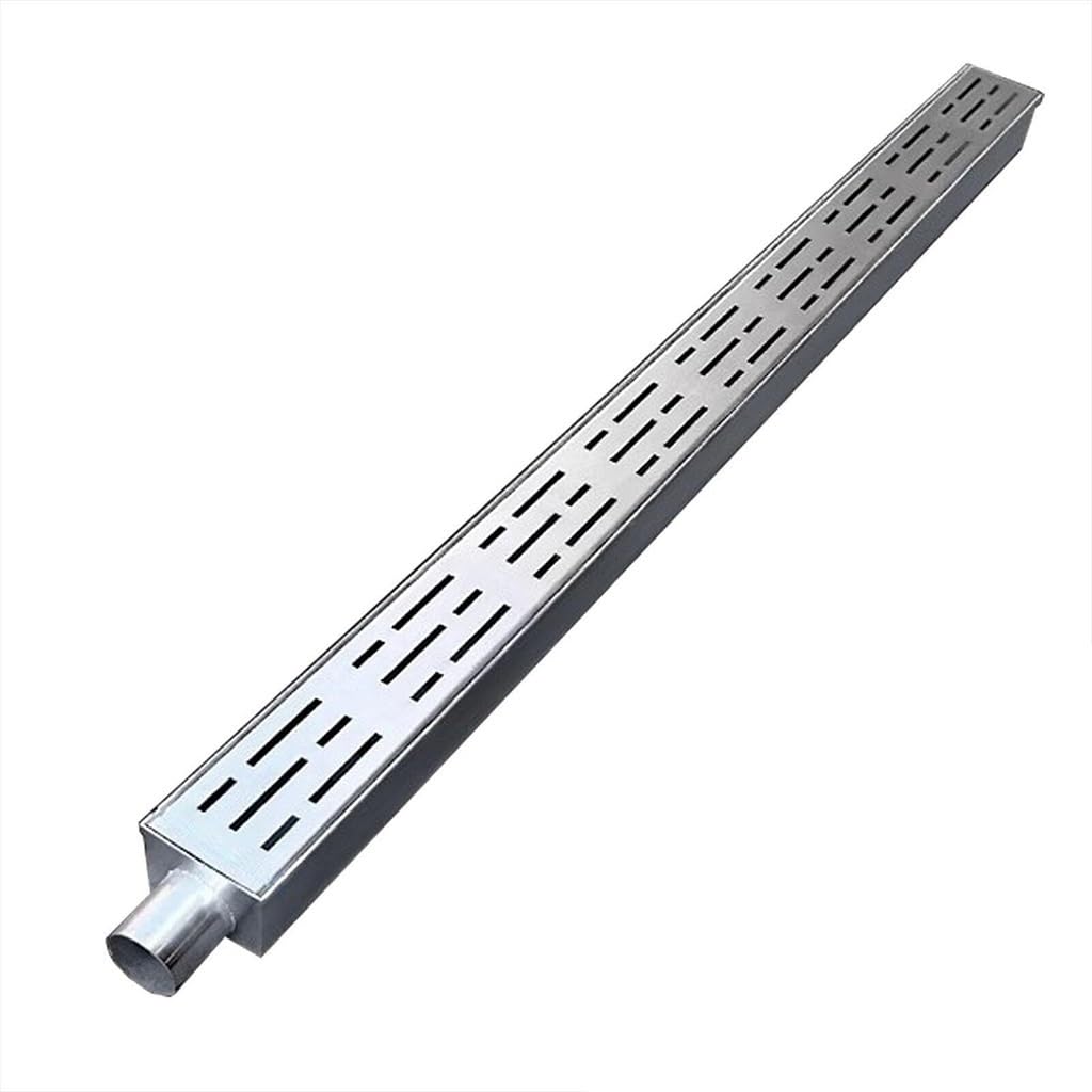 GLDYTVF Stainless Steel U-Shaped Drainage Channel with Grate Kit for Balcony 7x3cm (2.75x1.125) Small Drainage System Metal Gutter for Sidewalk and Floor Durable and Efficient