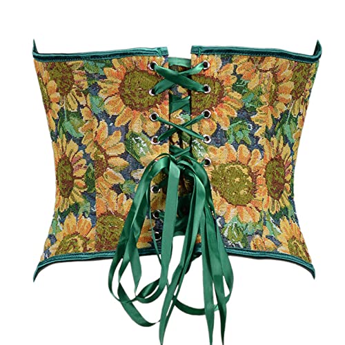 Womens Corset Renaissance Gothic Vintage Corsets Jacquard Lace Up Waist Bustier Body Shaper Cosplay Party Bodice #TOP4