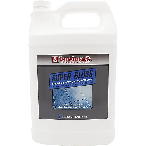 Lundmark Super Gloss Acrylic, Extra Heavy-Duty Hard Finish Floor Wax, 1-Gallon, 3202G01-2, Clear (LUN-3202G01-2)