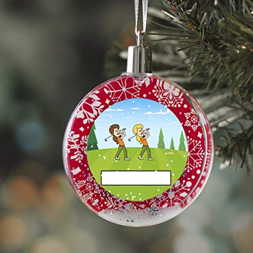 PrintedPerfection.com Personalized StoryLine Cartoon Caricature Snow Globe Christmas Ornament: Roofer - Male