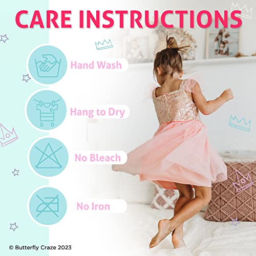 Butterfly Craze Birthday Sequin Dress with Glitter and Sparkle for Little Girls, Fluttering Into The Princess Ballerina Party 5