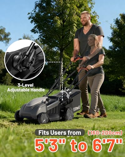 Image of Litheli 40V Lawn Mower Electric, Push Mower, Lawnmower Battery Cordless
