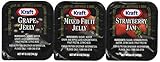 Kraft ( grape, strawberry and mixed fruits ) Jams and Jellies, 0.5 oz, ( 200 Count )