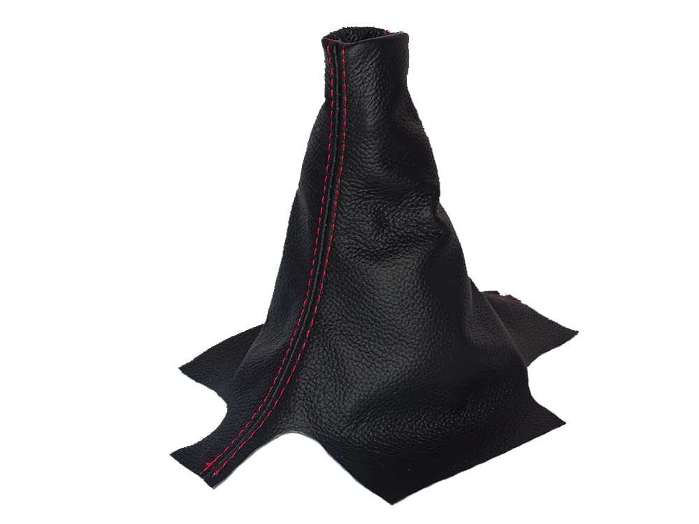 The Tuning-Shop Ltd Compatible with Shift Boot for Honda Civic Si FB6 FG4 2012-2015 Leather Red Stitching