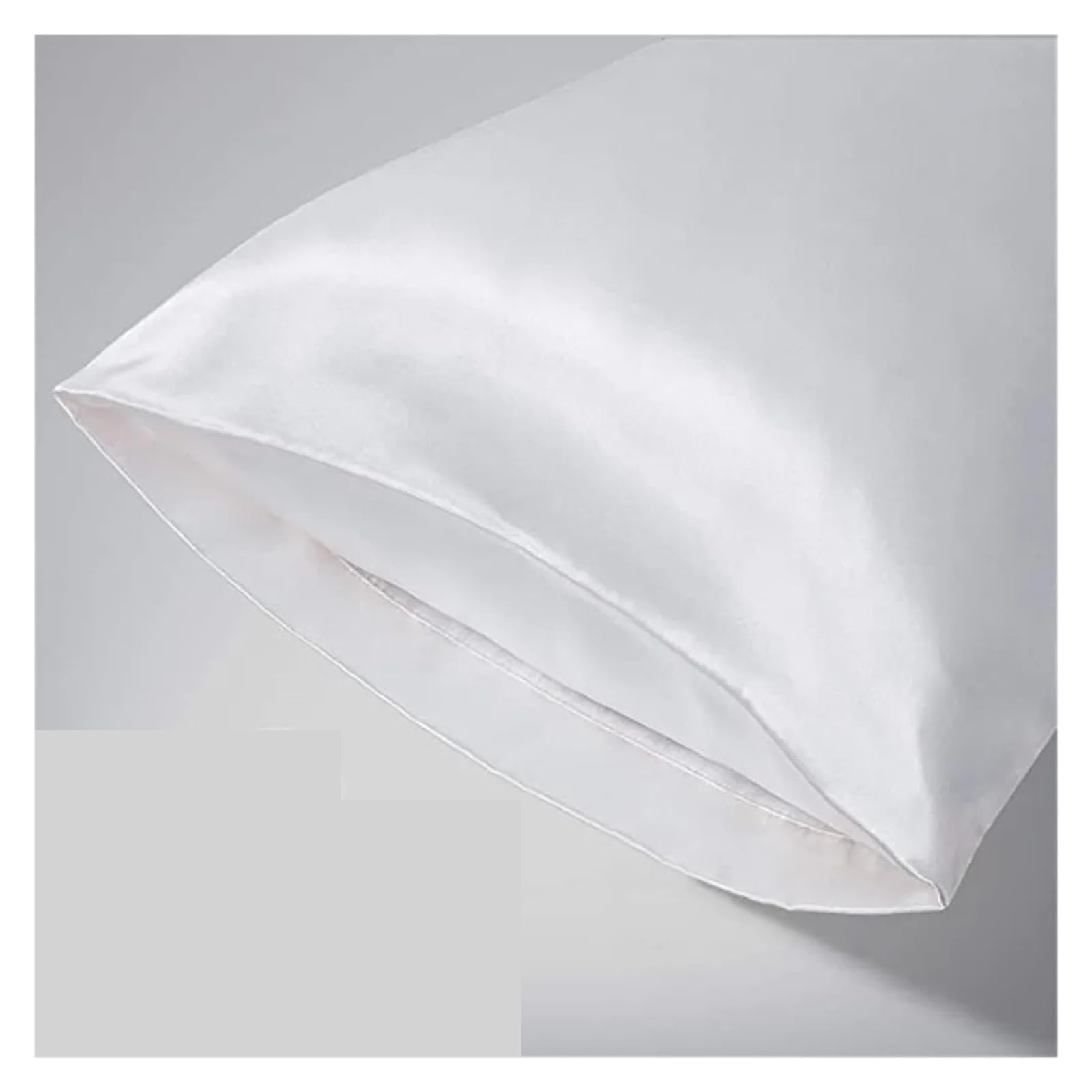 Seidiger Satin-Hautpflege-Kissenbezug, Kissenbezug for Zuhause, Hotel, Reisen(Black 10 Sets)