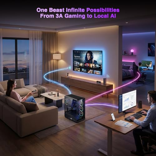 Image of NIMO Gaming-Desktop, GeForce RTX-5060 8GB Intel i5-14400F(Up to 3.6GHz beat i7-11700) 32GB DDR5, 1TB SSD, 650W PSU, ARGB Fan x4, Win 11 Prebuilt PC for Business & AI Creation Digital Nomads Streaming