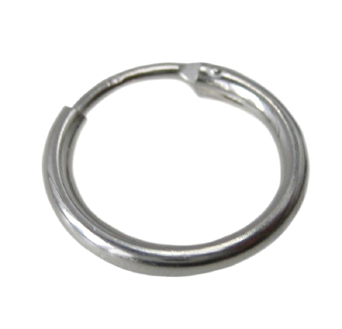 Mens Chunky Thick Sterling Silver 15mm hoop Sleeper earring