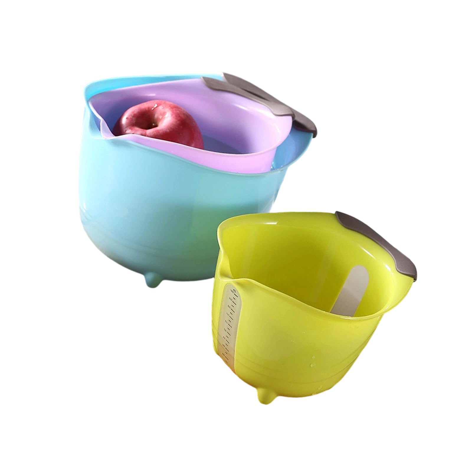 hogtnd Interlocking Strainer Baskets 3 Pack Space Saving Design for Draining Pasta and Kitchen Strainer Set