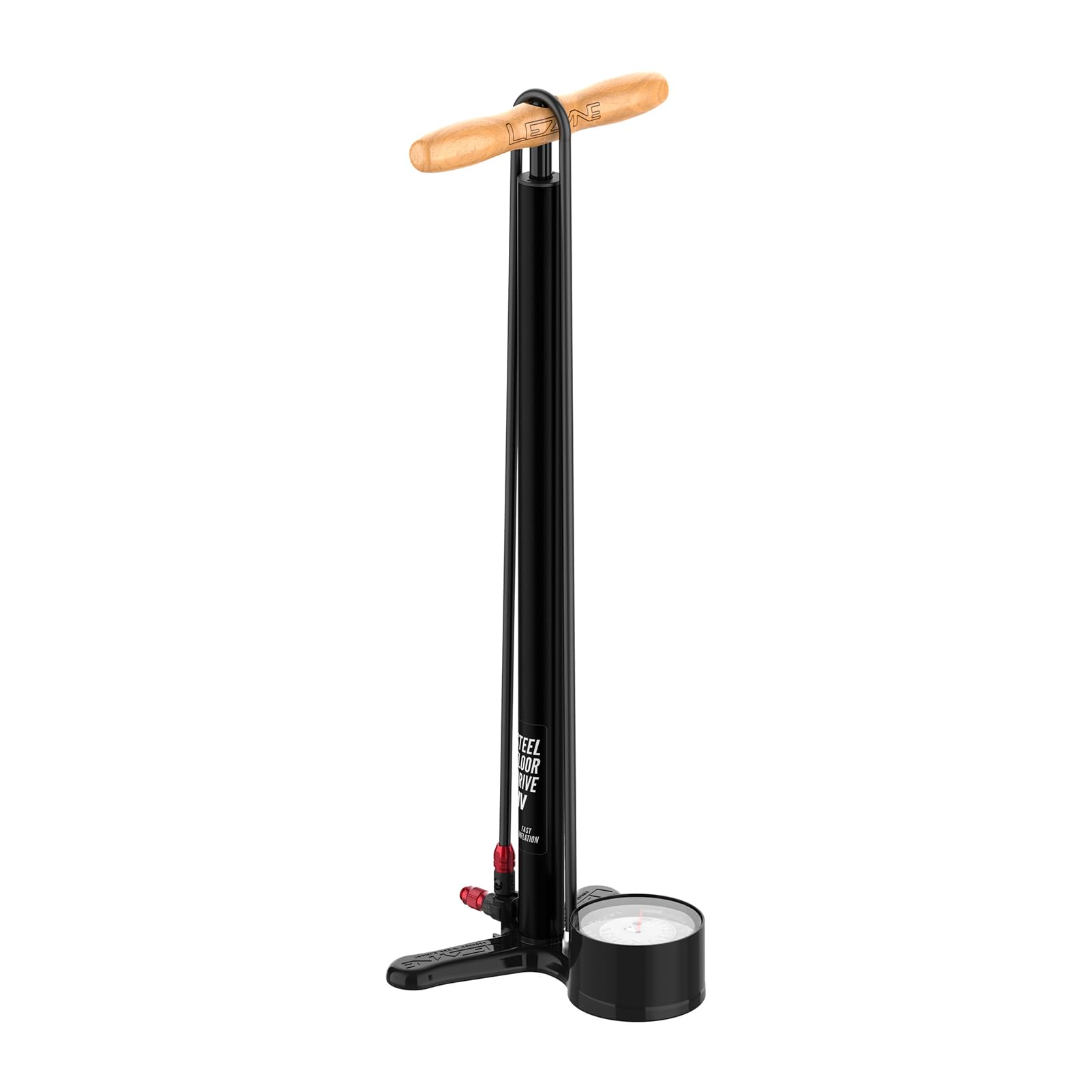 LEZYNE Steel HV Floor Drive 3.5 High Volume Bicycle Floor Pump with Accurate 3.5