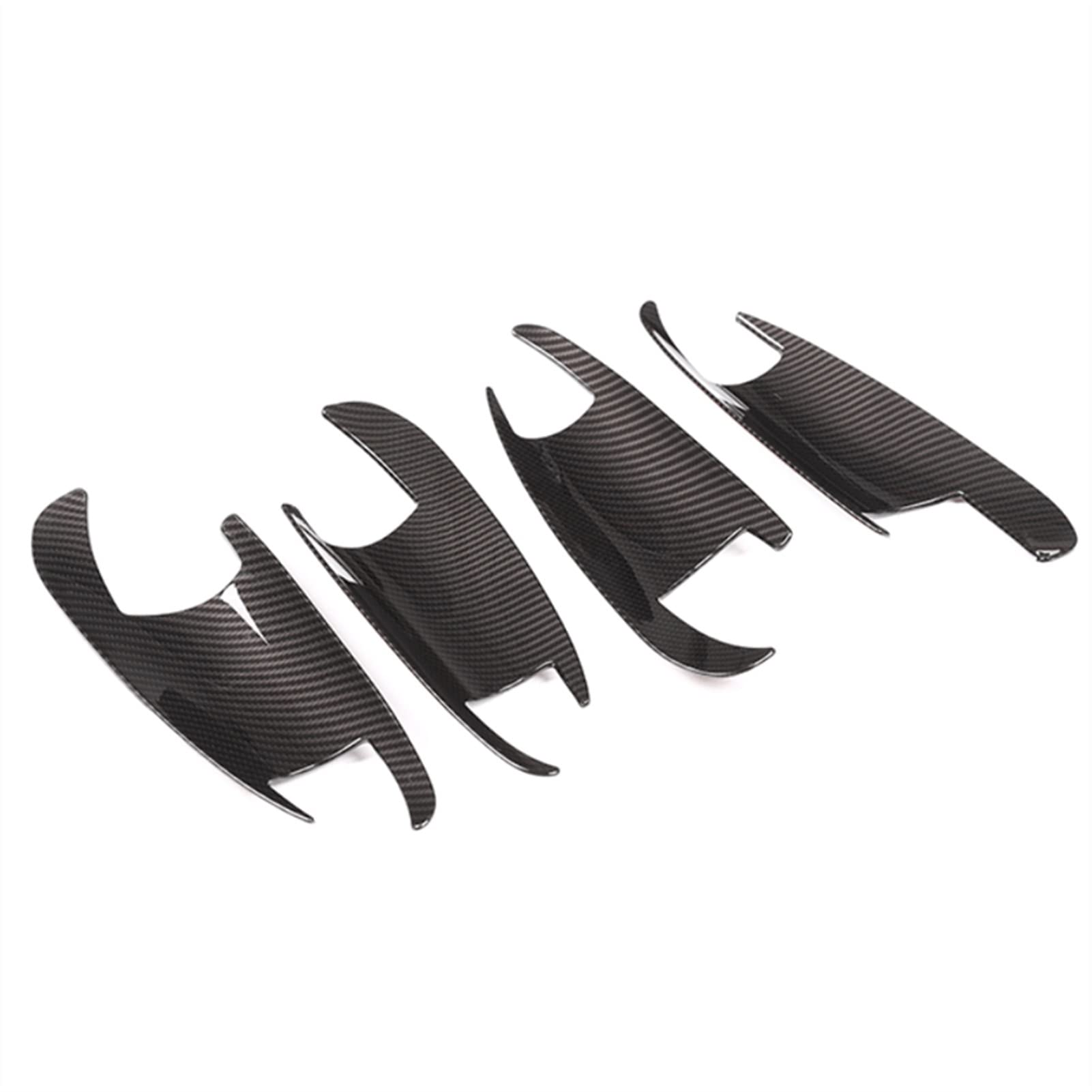 Rinkteea 2 Exterior Car Door Handle For Benz C E Glk Ml Cla Class W166 W117 X204 W204 W21 W246 Carbon Fiber Texture Car Outer Door Handle/Bowl Cover Trim(2)