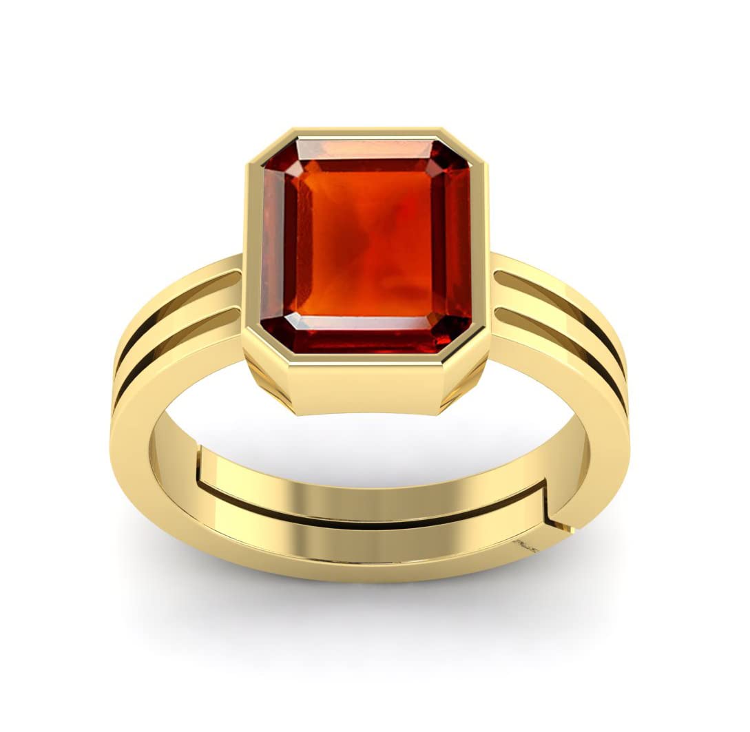 LMDLACHAMA 12.25 Ratti 11.00 Carat Natural Gomed Hessonite Stone Astrological Gold Plated Ring Adjustable for Men and Women (Lab - Tested) (B09XM9L6L1) Amazon Price History, Amazon Price Tracker