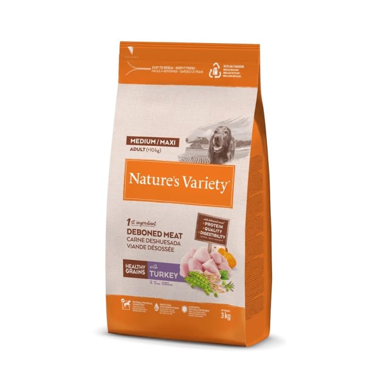 Nature's Variety Dog Healthy Grain Medium Adult Pavo 3KG