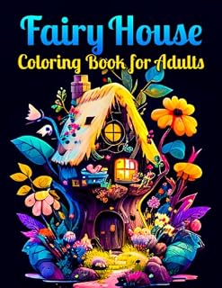 Fairy House Coloring book for Adults (50 Unique Designs of Fairytale Architecture): A Fairy House Fantasy Coloring Book for Adults, Teens, Men, Women ... For Stress Free Adult Relaxation