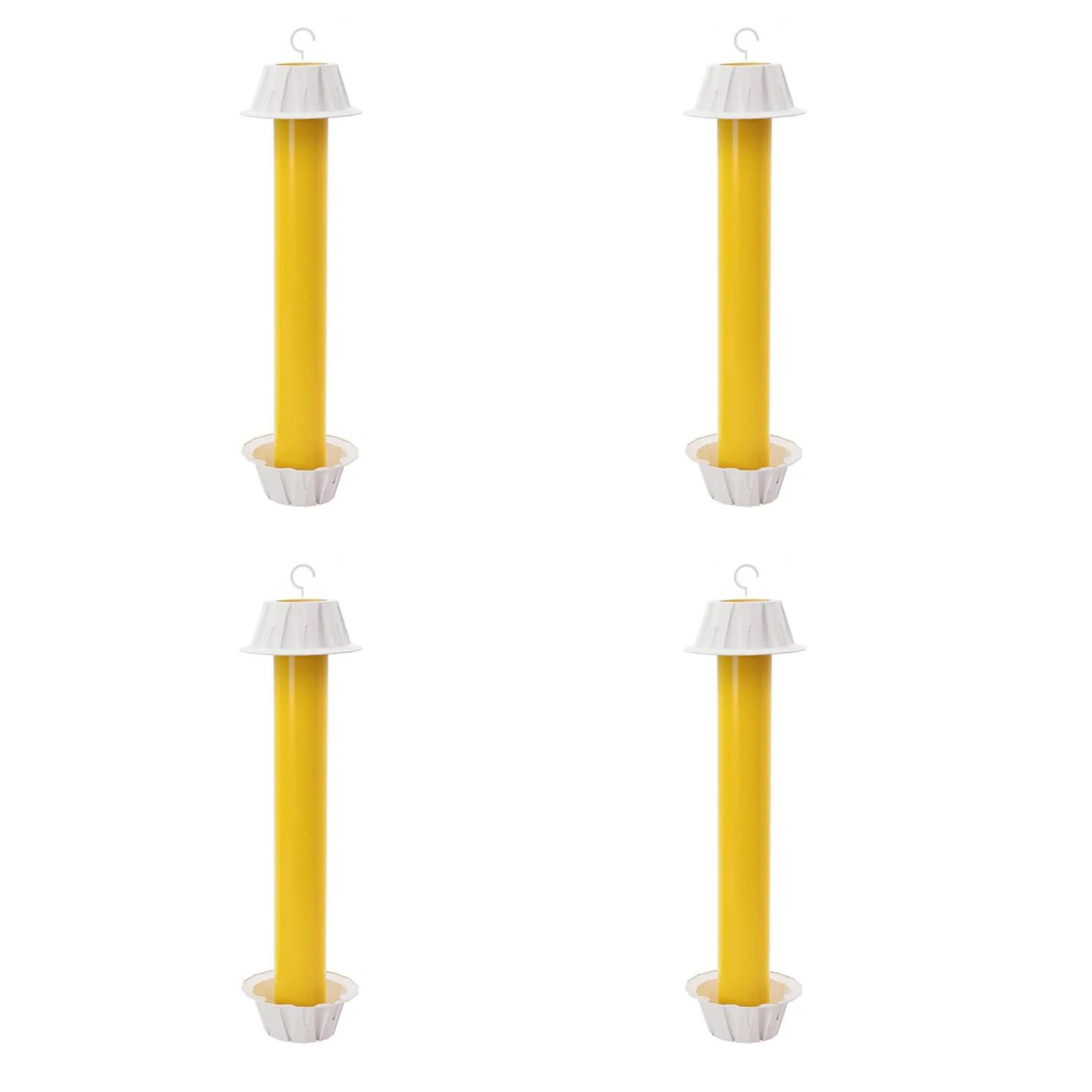 Trampas amarillas para chaquetas y avispas, control eficaz de plagas, paquete de 4