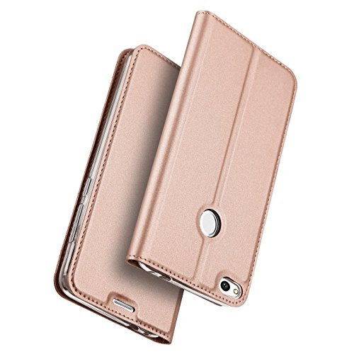 Verco Case compatible with Huawei P8 Lite 2017, Flip Wallet Cover with Magnetic Closure for Huawei P8 Lite 2017 Phone Case - rose gold - Image 2