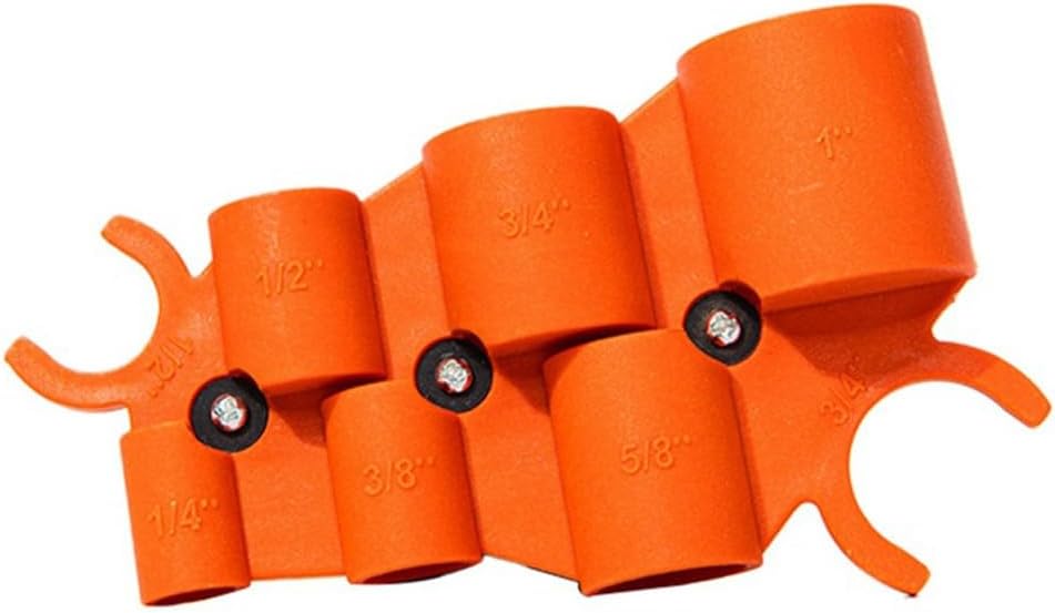 6 in 1 Pipe Depth Gauge and Deburring Tool 1/4"-1" ABS Plastic for Shark Bite and Other Push Fit Fittings Suitable for Copper, PEX, CPVC and PERT Pipes