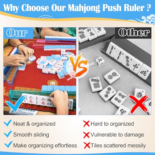 Accesorios Mahjong 4 piezas con racks y fichas miniatura 5
