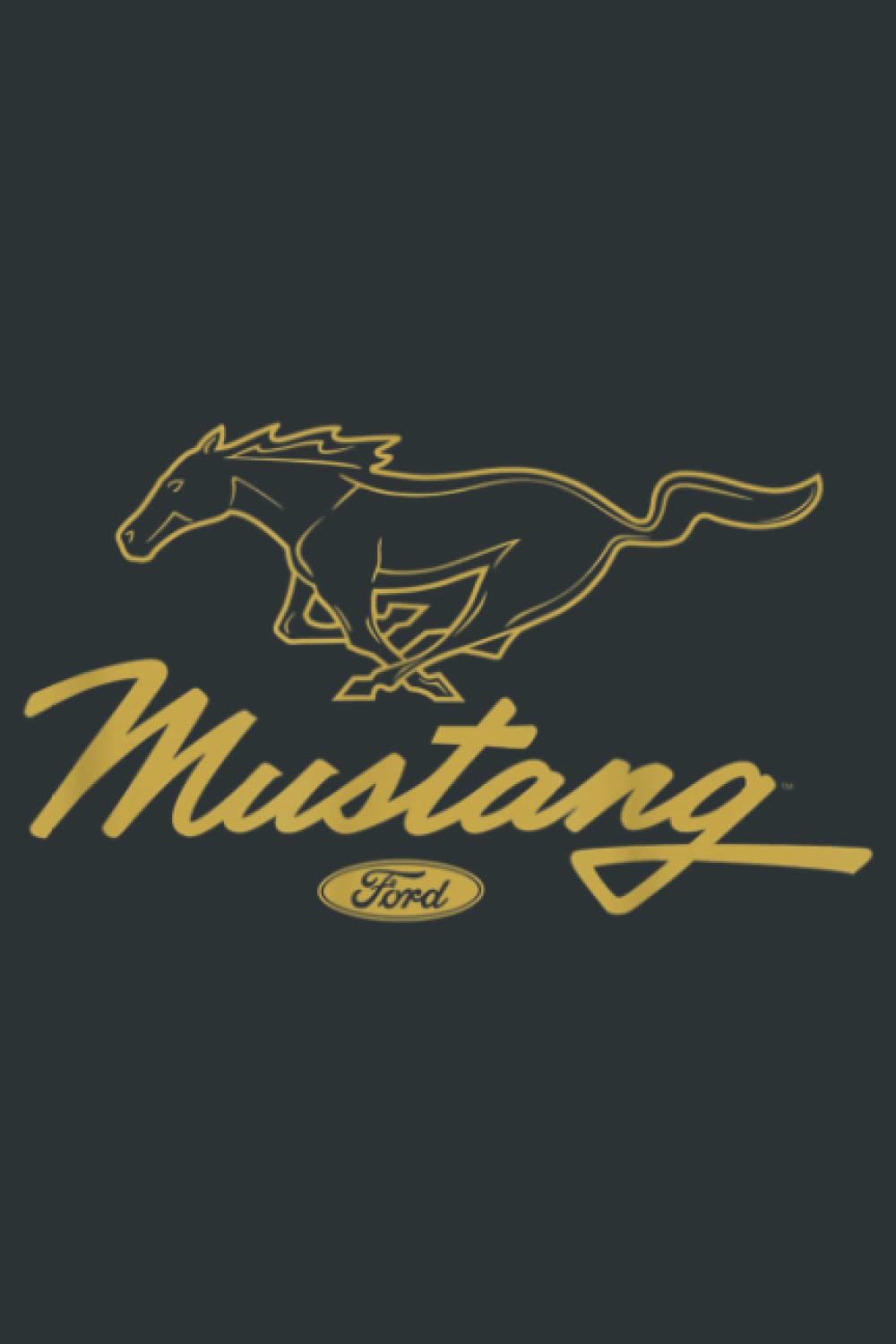Ford Mustang Pony Script Logo: Notebook Journal lined 6X9 inch 110p Paperback – July 8, 2022
