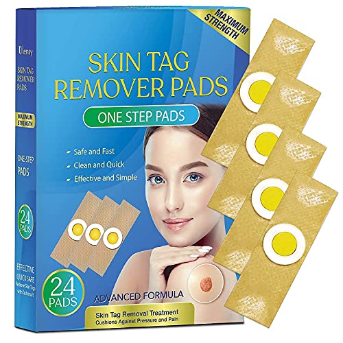 Skin Tag Remover Pads, Effective Skin Tags Removal Treatment, Skin Tag Remover, Safe and Fast, Easy To Use, 24 Pads