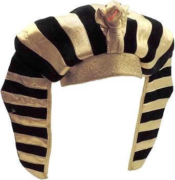NOVELTY GIANT Gold Lame Egyptian Pharaoh King Tut Costume Headdress