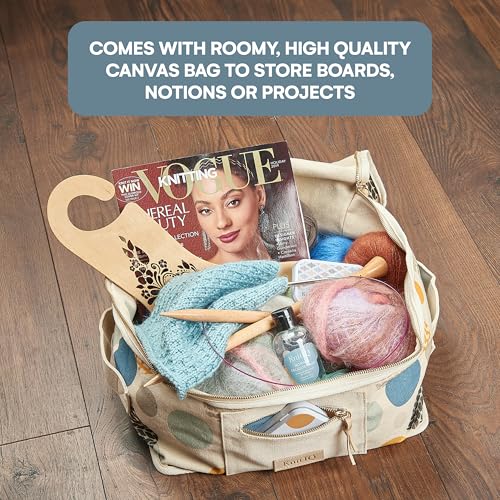 Image of Blocking Mats for Knitting and Crochet Projects - Extra Thick Blocking Boards for Crochet Projects - Block Mats for Knitting with Grids, 150 T-Pins and Storage Bag - Pack of 9
