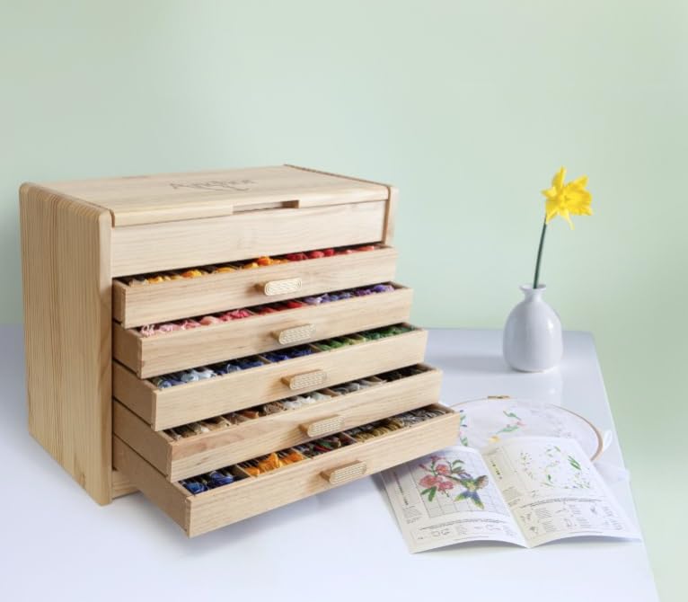 Anchor - Caja de madera con 489 madejas molidas