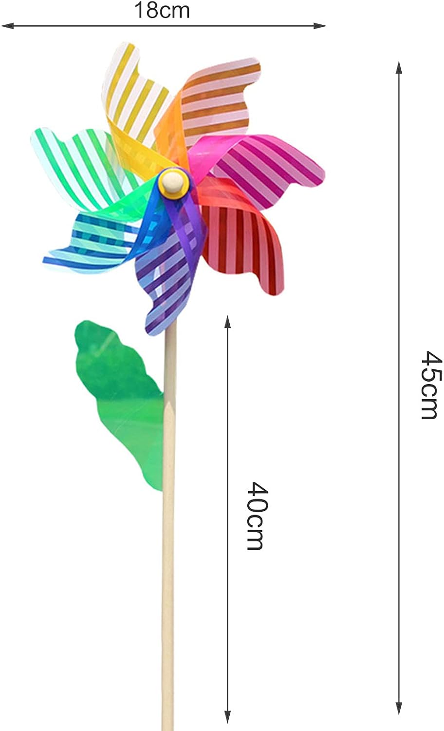 Buy Garden Pinwheels Windmill Wind Spinner Striped Colorful Wind