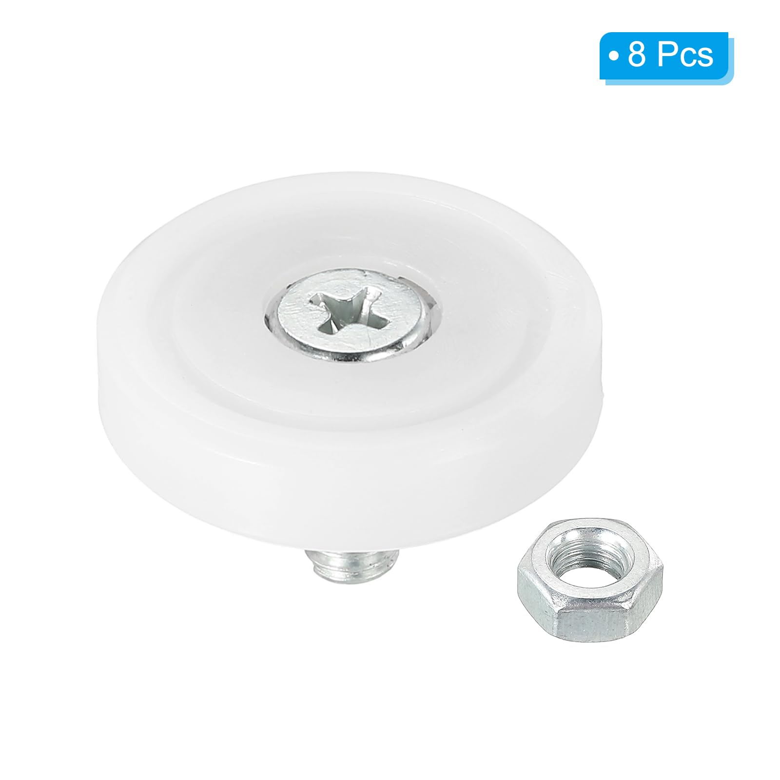 Rulli Per Cassetti 29mm - Confezione Da 8 Pezzi In Plastica Con Dadi Per Sostituzione - Foto 3