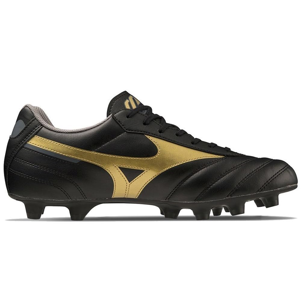 Mizuno Morelia II Club, Scarpe da Football, Unisex - Adulto, Black/Gold (Numeric_42_Point_5)