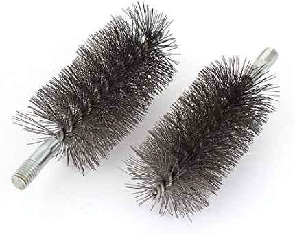Aexit 12mm Thread Painting Supplies & Wall Treatments 60mm Dia Steel Wire Pipe Tube Cleaning Chimney Paint Rollers Brush 2pcs