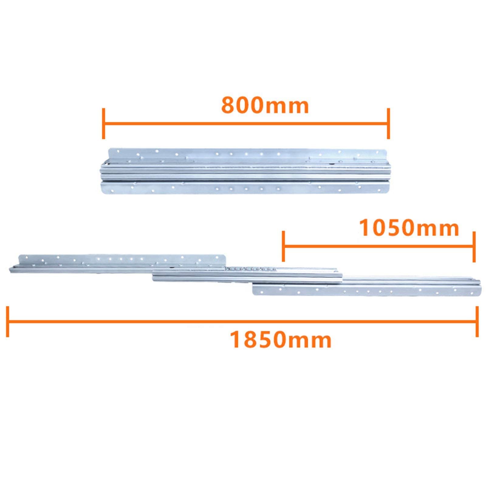 Prowadnice do szuflad o dużej wytrzymałości 600 mm 800 mm 1000 mm Łożysko kulkowe z pełnym wysuwem Prowadnice szuflad Prowadnice szuflad Kuchnia Stal walcowana na zimno Dolne mocowanie 120 k