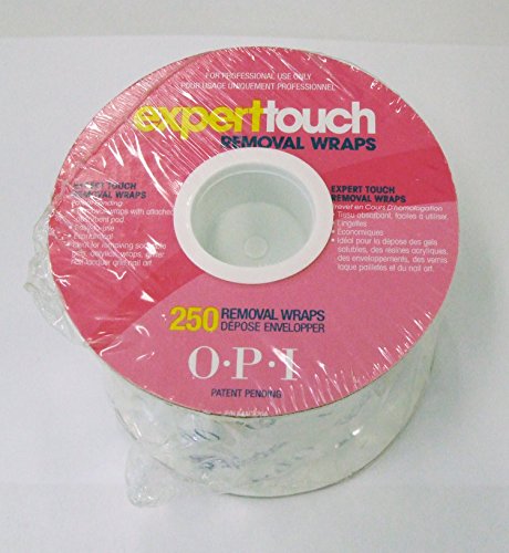 Feuilles aluminium Expert Touch OPI avec tampons intégrés pour dépose faux ongles x250