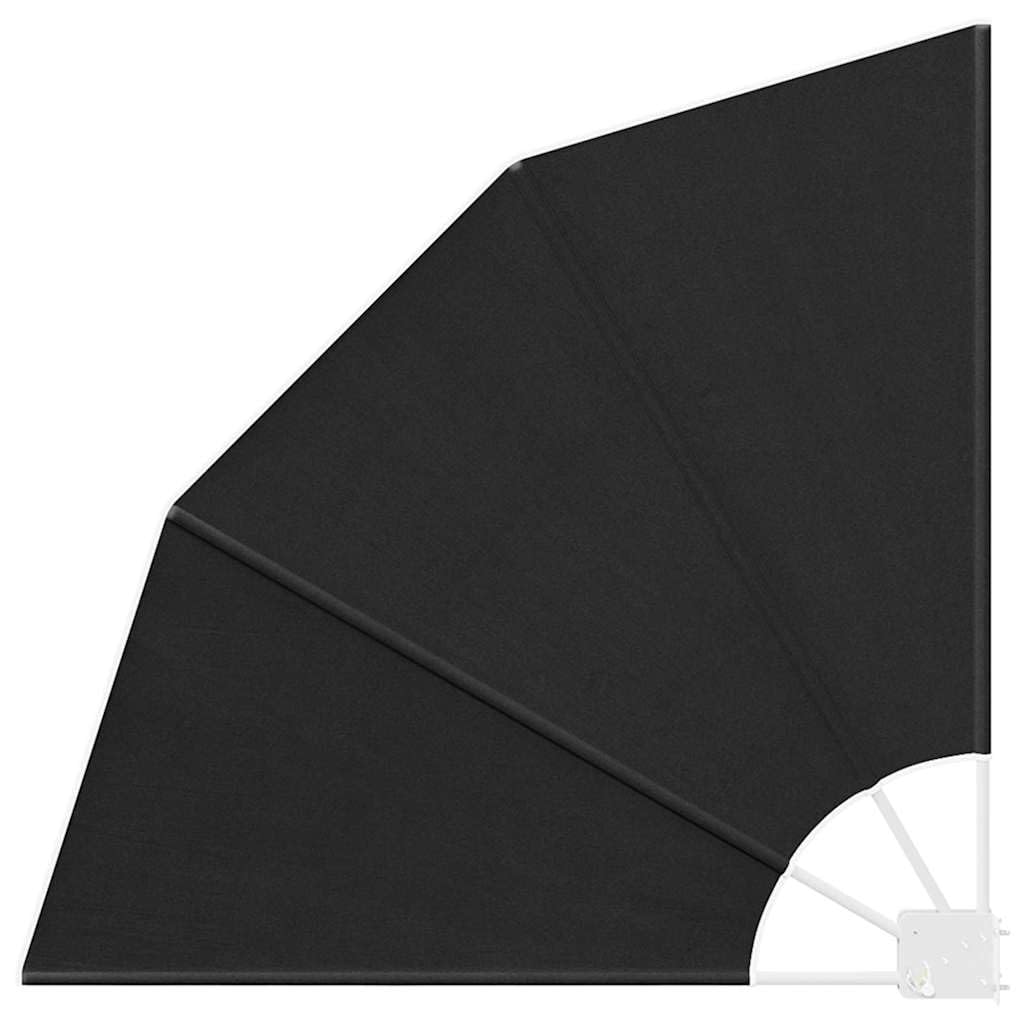 Brise-Vue pour Balcon Anthracite 115 x 115 cm, Écran de Confidentialité Pliable en Polyester et Acier pour Terrasse et Jardin, Pare-Vue Latéral avec Mécanisme de Levage Manuel