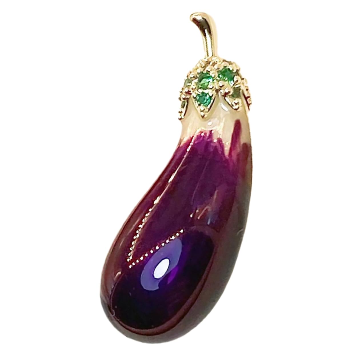 Healvian Broche de Berenjena Mujeres Pin Decorativo Accesorio de Joyería Chaquetas y Suéteres San Valentín y Ocasiones Especiales