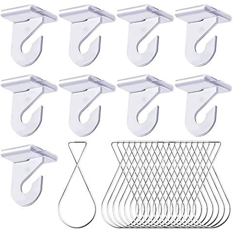 27 Pcs Ceiling Hooks,SonKu Heavy Duty T-Bar Hooks for Suspended Ceiling Hanging Used for Home Office Classroom Decor Cover