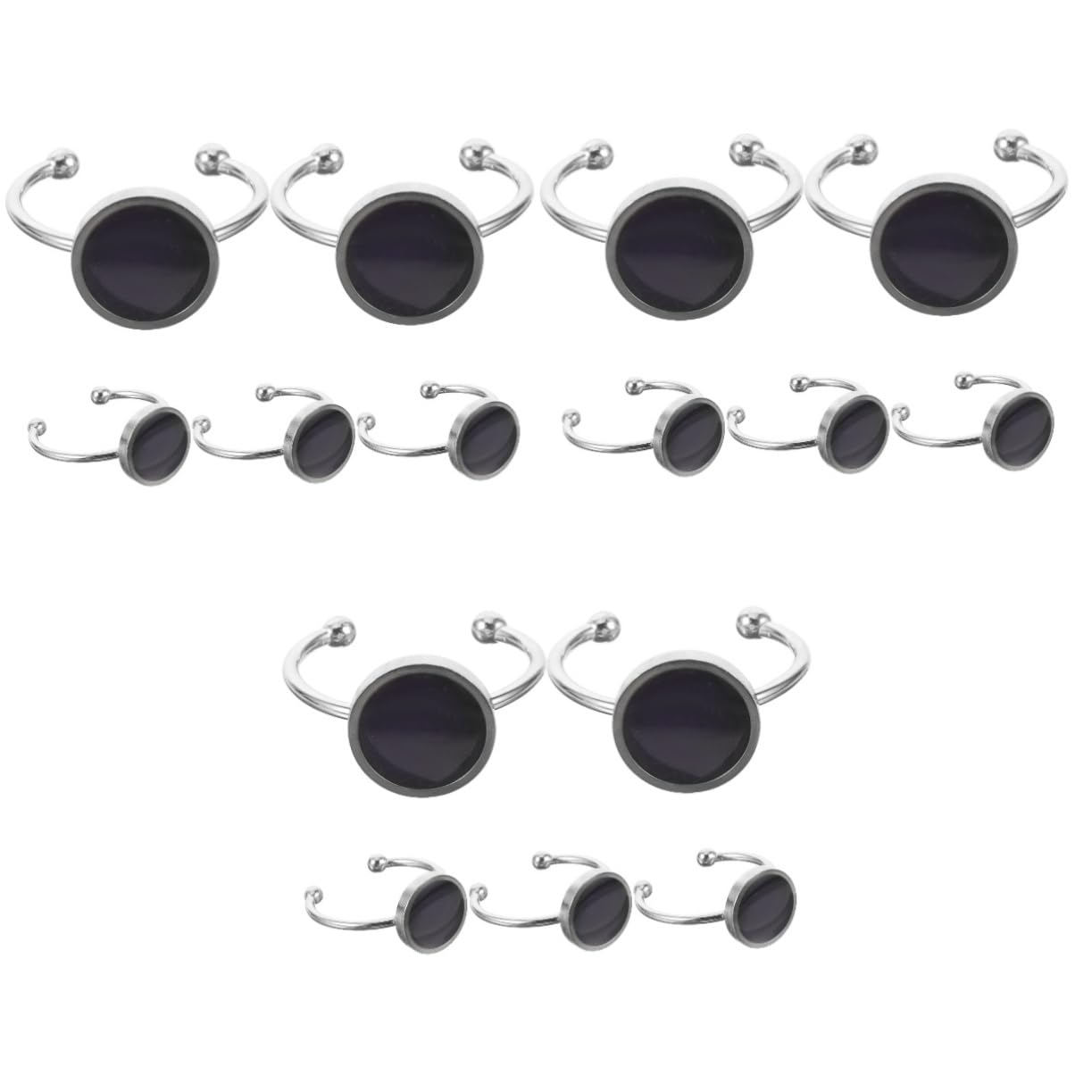 Operitacx 3 Series Anillo De Cambio De Color Para Mujeres Y Hombres Acero Inoxidable Ajustable Y Divertido Para Celebraciones Y 5 Piezas X 3